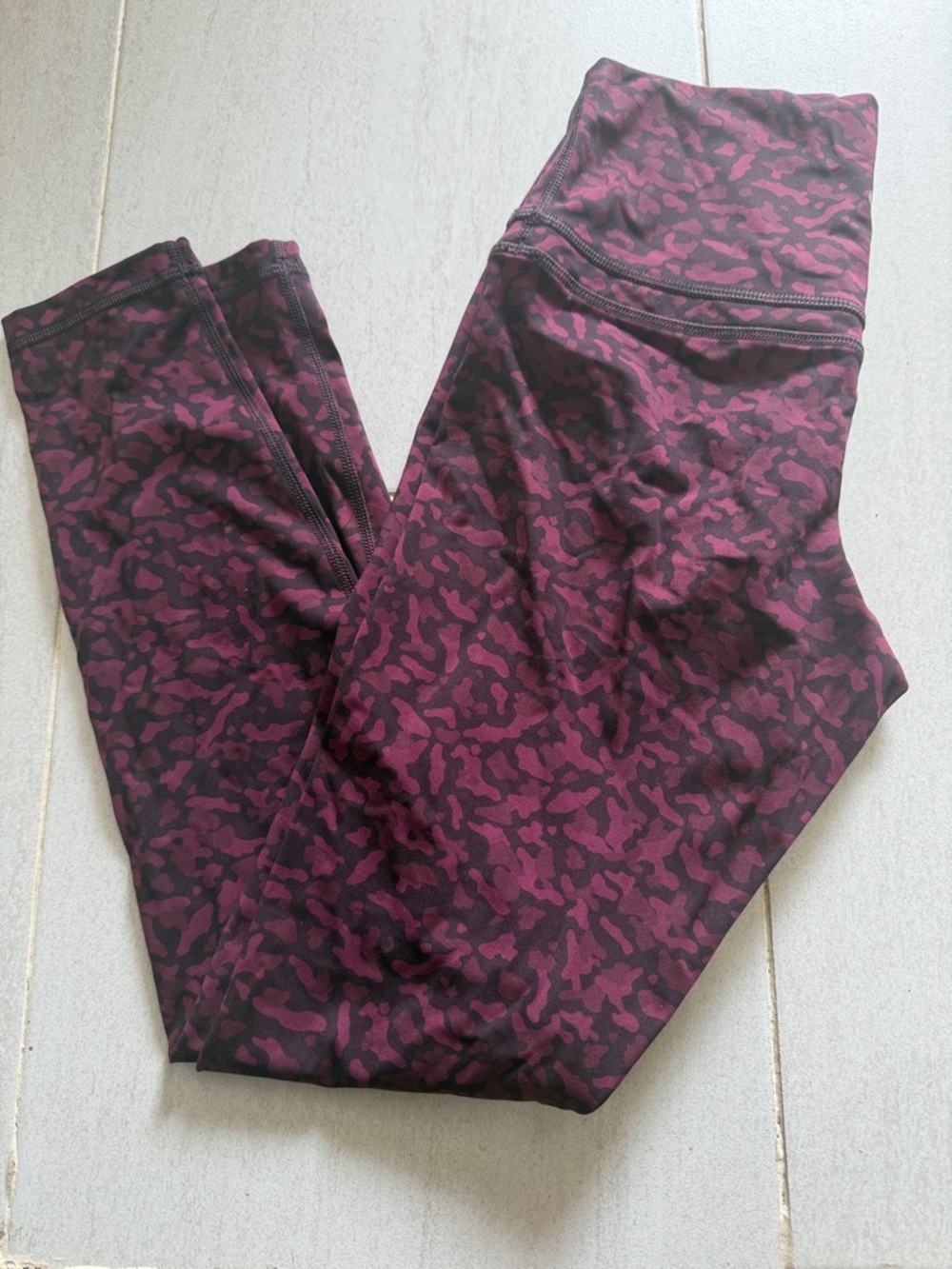 High-Waisted Purple Camo Leggings